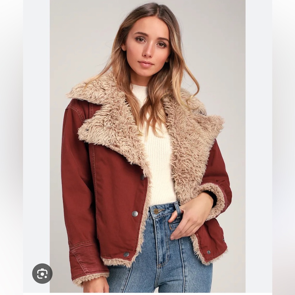 Free People Owen Teddy Jacket, Size M